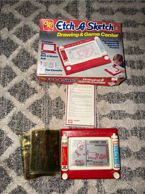 Ohio Art Etch A Sketch Complete With Box As Is For Parts Doesn’t Work Used Vint.